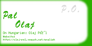 pal olaj business card